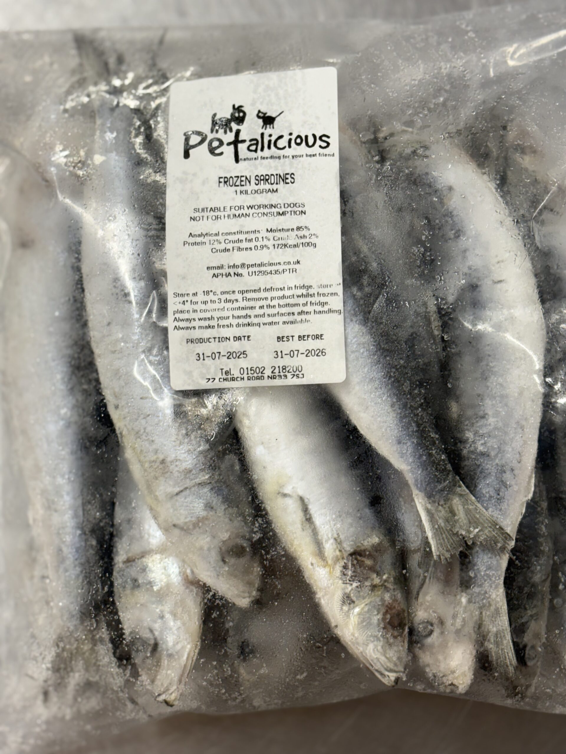 PETALICIOUS FROZEN SARDINES 2 Frozen Sardines - Image 1